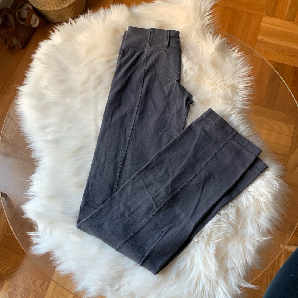 Grey Lululemon Straight Leg Yoga Pants